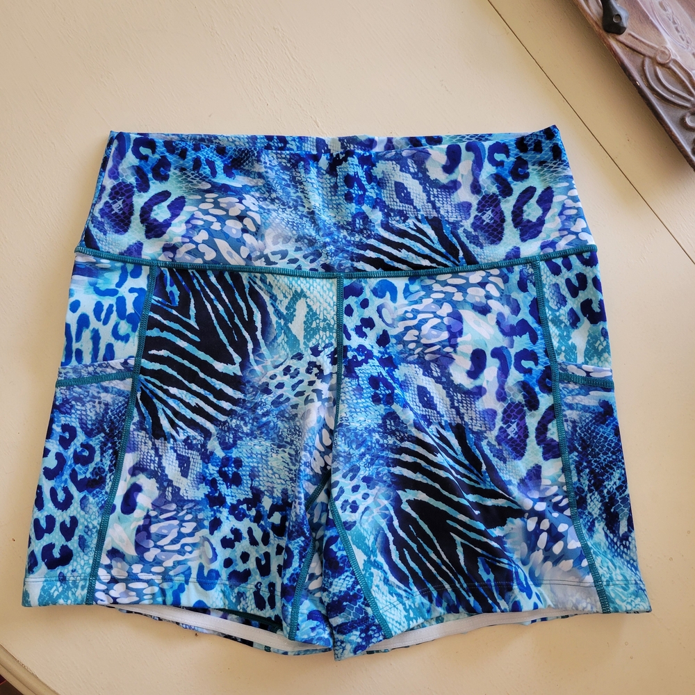 Constantly Varied Gear Blue Animal Print Bike Shorts - Picture 3 of 3